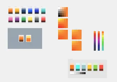 Screenshot of color scales and orange tweaking experiments